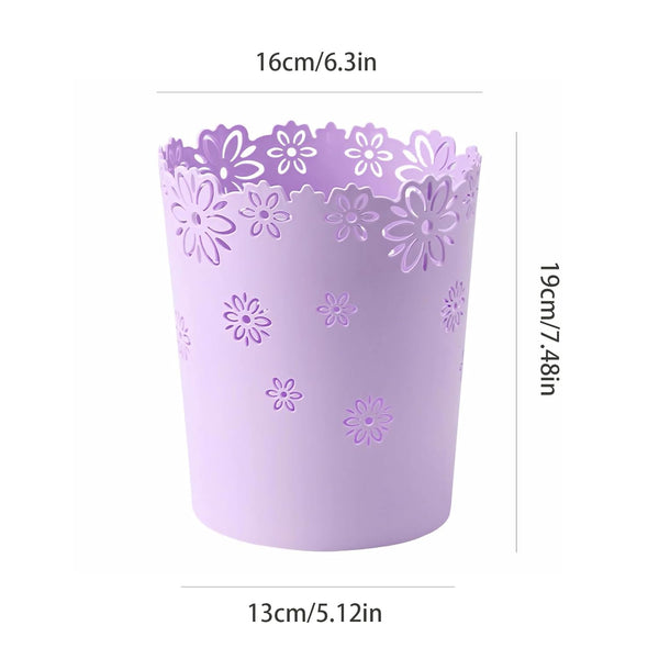 Mini Wastebasket Small Purple Trash Can Office Plastic Garbage For Bathroom Vanity Desktop Or Living Room (Purple Mini) Rubbish Bins