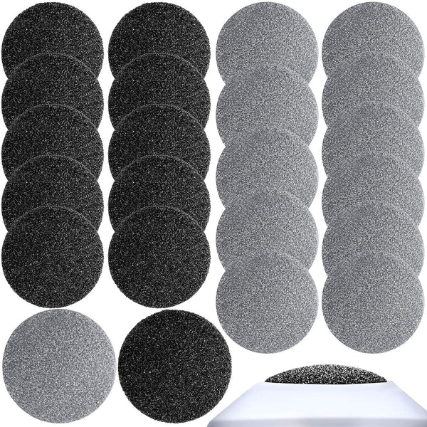 20 Electric Foot Grinder Replacement Pads Coarse Callus Remover Black Gray Electric Files & Tools