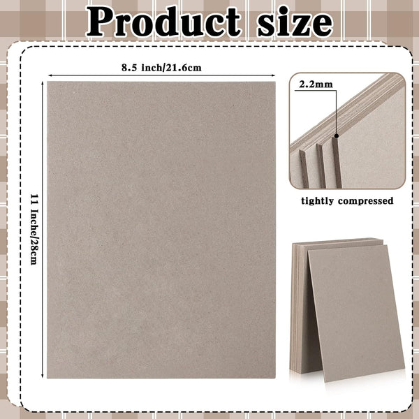 20 Pcs Kraft Chipboard Sheets For Bookbinding 8.5 X 11 Inch 80 Pt Personal Organisers