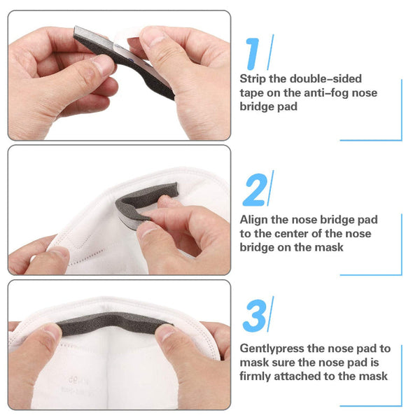 50 Pack Microfiber Memory Foam Nose Bridge Pads Face Masks