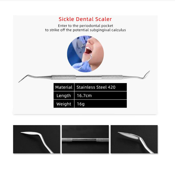 Dentist Stainless Steel Tartar Remover Set Of 4 Dental Instruments