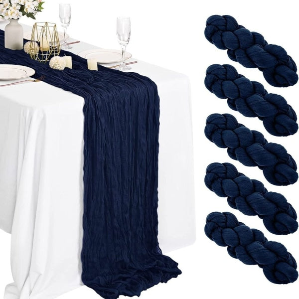 Light Green Cheesecloth Table Runner Loose Woven Table Runners