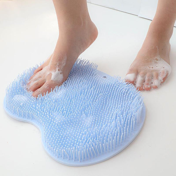 Foot Scrubber For Shower Cleaning Massage Mat With Non Slip Suction Cups And Bathroom (Blue) Foot Creams & Treatments