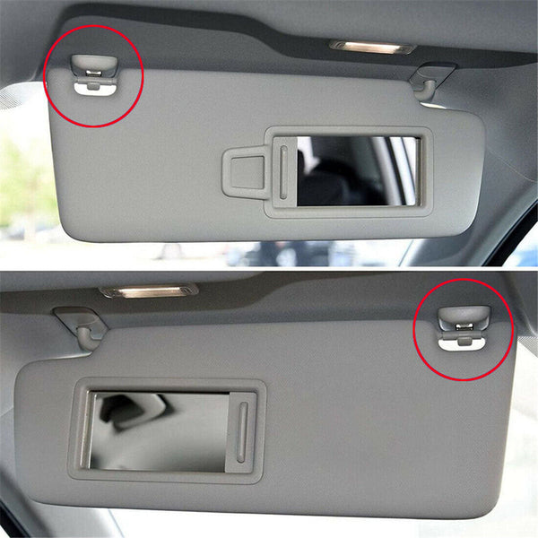 2X Sun Visor Clip Hook Mount Holder Compatible With Audi A1 A3 A4 A5 Q3 Q5 B6 B7 B8 Sun Visors