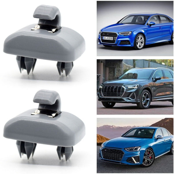 2X Sun Visor Clip Hook Mount Holder Compatible With Audi A1 A3 A4 A5 Q3 Q5 B6 B7 B8 Sun Visors