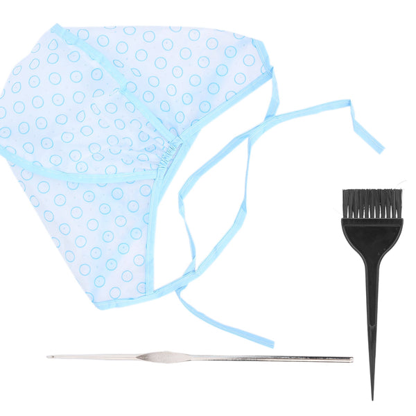 Hair Cap For Curls Reusable With Dyeing Brushes And Needle Hair Colouring