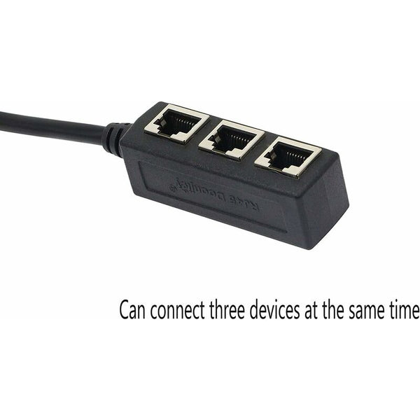 Rj45 Ethernet Splitter 1 To 3 Port Network Cable Adapter Ethernet Cables (Rj 45/8P8c)