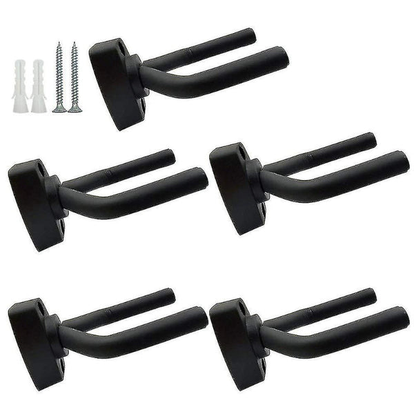 5 Pack Black Guitar Hanger Wall Mount With Screws For Guitars Guitar Accessories