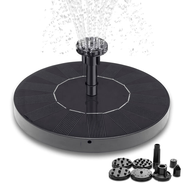 Solar Fountain 16 Cm Black Water For Garden Compatible With Cell Outdoor Fountains