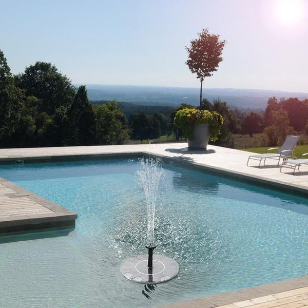 Solar Fountain 16 Cm Black Water For Garden Compatible With Cell Outdoor Fountains