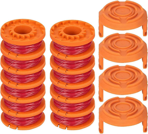 12 Pack Trimmer Line For Worx 20V Trimmers Durable Replacement Spool Pool Cover And Edge Improved Cutting Speed String Trimmers