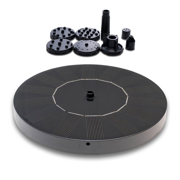 Solar Fountain With Cell 16 Cm Black For Garden Water Feature Outdoor Fountains