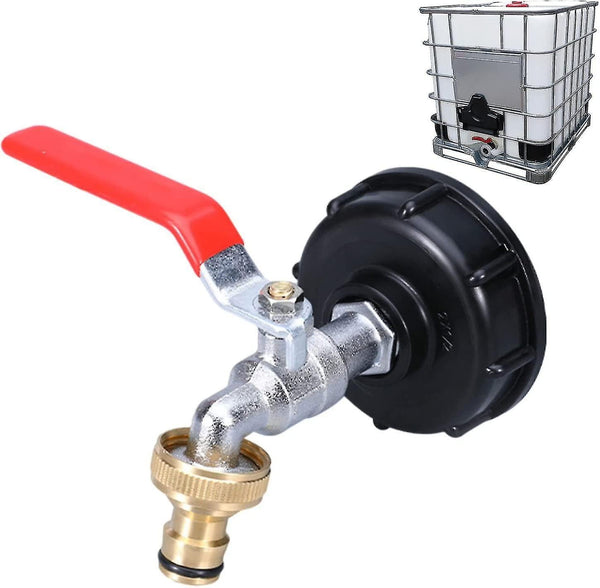 1000L Tank Tap With Garden Hose Connector S60x6 Ibc Connection Connectors Valves & Accessories