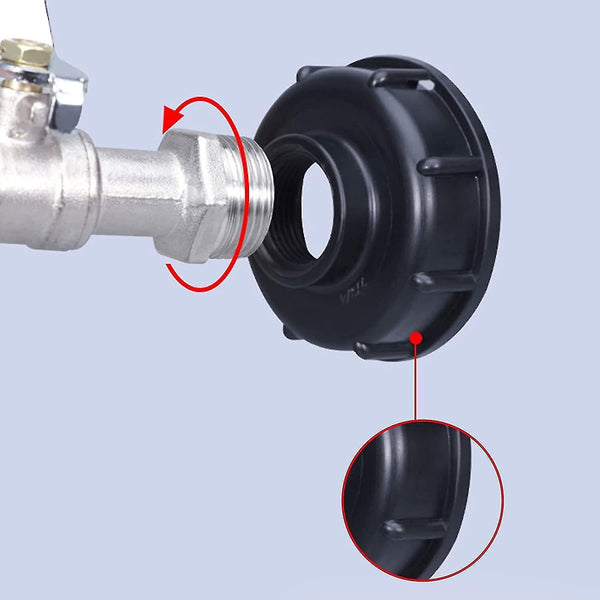 1000L Tank Tap With Garden Hose Connector S60x6 Ibc Connection Connectors Valves & Accessories