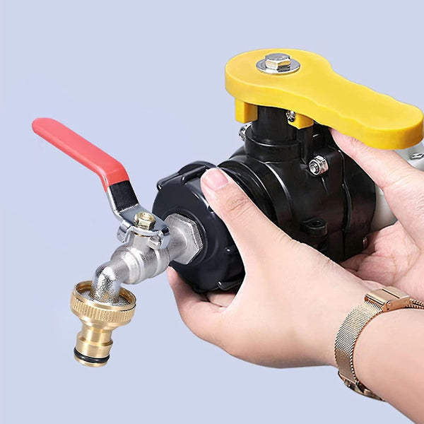 1000L Tank Tap With Garden Hose Connector S60x6 Ibc Connection Connectors Valves & Accessories