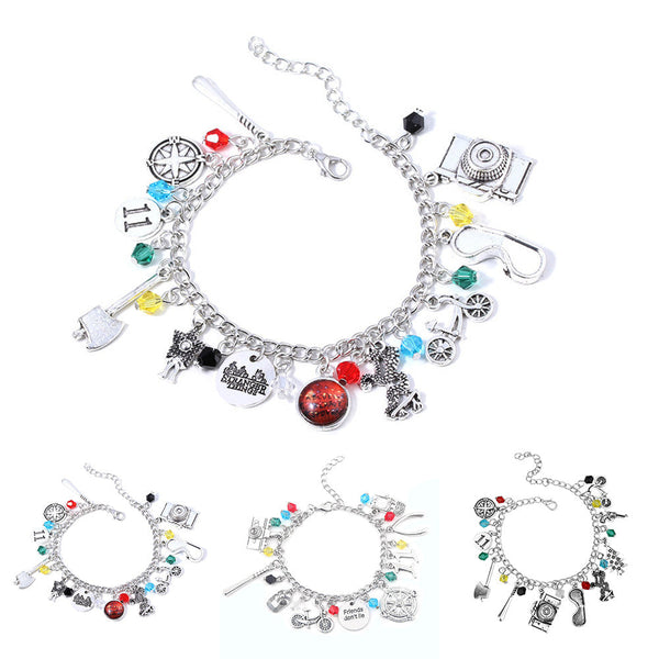 Stranger Things Charm Jewelry Necklace Bracelet Gift For Girls High Quality Silver Tone Bracelets