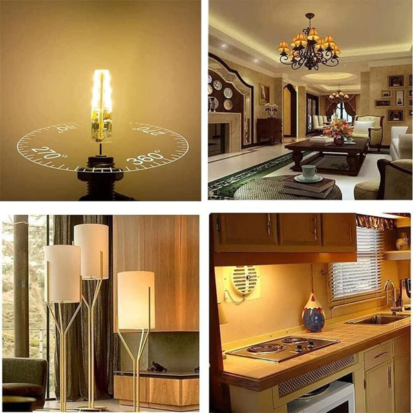 G4 Led Bulbs 6 Pack 5W Warm White 3000K Compatible With Halogen Ac/Dc 12V No Flicker 360 Beam Angle Light Bulbs