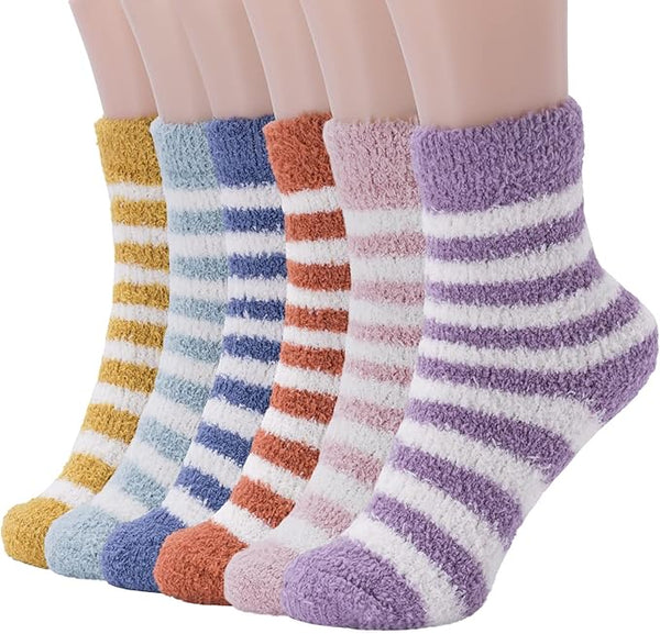 Warm Soft Socks For Women 6 Pairs Microfiber Winter Sleep Size 36 40 Womens Socks