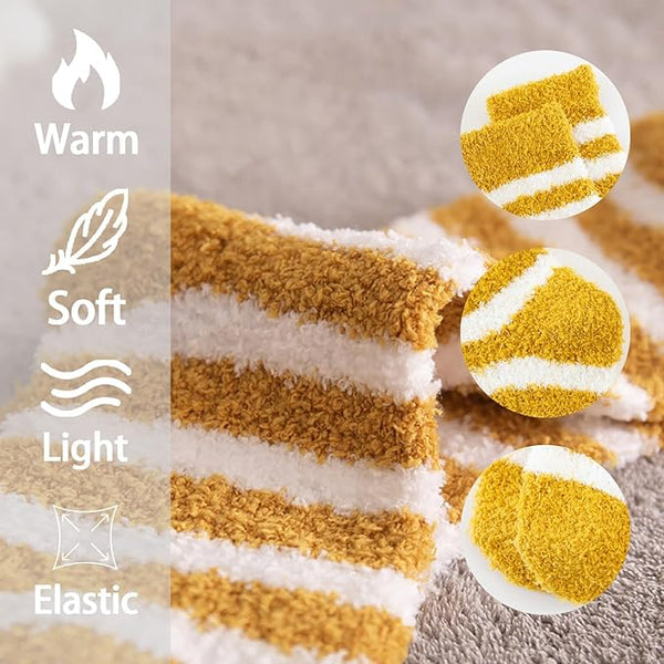 Warm Soft Socks For Women 6 Pairs Microfiber Winter Sleep Size 36 40 Womens Socks