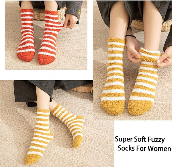 Warm Soft Socks For Women 6 Pairs Microfiber Winter Sleep Size 36 40 Womens Socks