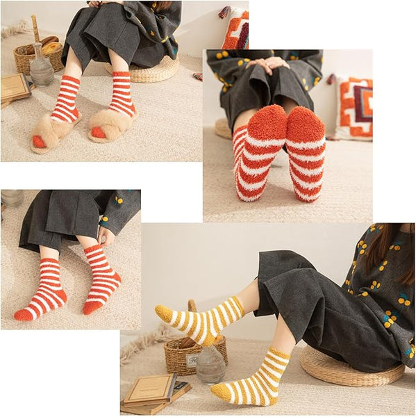 Warm Soft Socks For Women 6 Pairs Microfiber Winter Sleep Size 36 40 Womens Socks