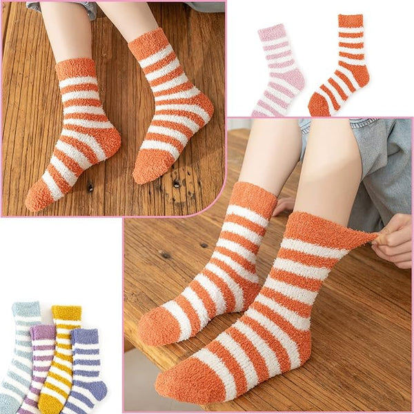 Warm Soft Socks For Women 6 Pairs Microfiber Winter Sleep Size 36 40 Womens Socks