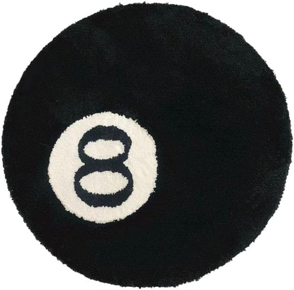 Black Carpet Billiard Ball Mat 8 Soft & Fluffy Bedroom Decoration Circle For Living Room Home 80*80 Table Cloths