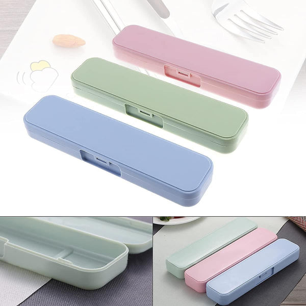 Cutlery Box Set Of 3 Perfect For Camping Traveling And More Multicolor Outdoor Tableware