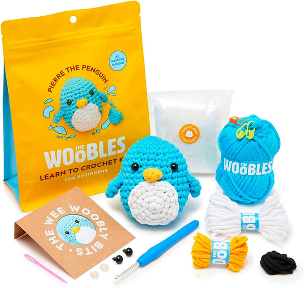 Woobles Crochet Set For Beginners In Simple Pea Yarn As Seen On Shark Tank Penguin Knitting Looms
