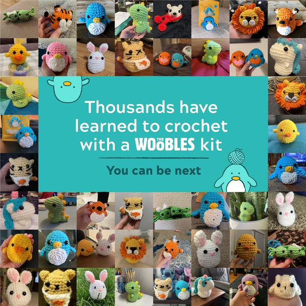 Woobles Crochet Set For Beginners In Simple Pea Yarn As Seen On Shark Tank Penguin Knitting Looms