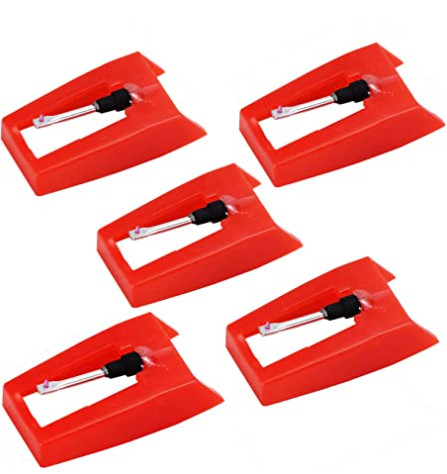 Turntable Needle 5Pcs Universal Needles Replacement For Gramophone Compatible With Ion Jenson Crosley Victrola Sylvania Turntables