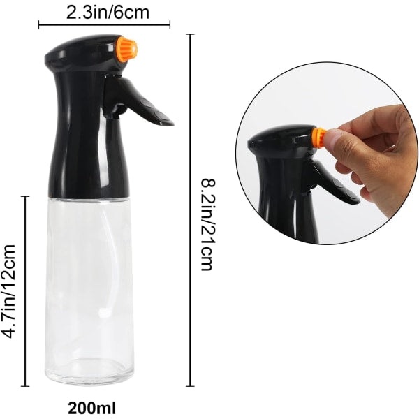 200Ml Olive Oil Cooking Spray Bottle For Air Fryer Salad Bbq Oil & Vinegar Dispensers