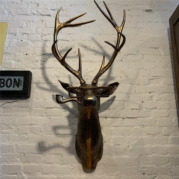 Frankie Stag Animal Resin Hanging Ornament Wall Art Gift Ornaments & Statues