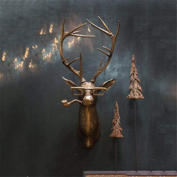 Frankie Stag Animal Resin Hanging Ornament Wall Art Gift Ornaments & Statues
