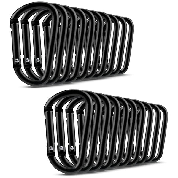 20 Pcs Small Carabiners Multifunctional Aluminum D Ring Clips_Max Other Camping