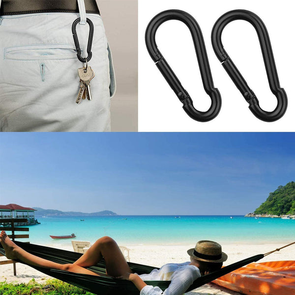 20 Pcs Small Carabiners Multifunctional Aluminum D Ring Clips_Max Other Camping