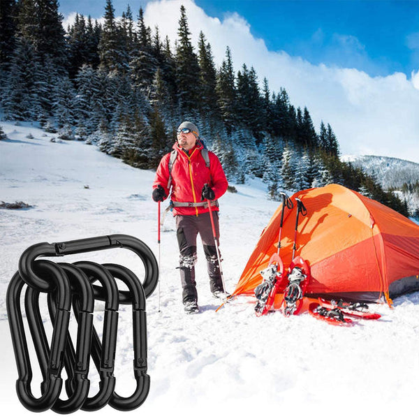 20 Pcs Small Carabiners Multifunctional Aluminum D Ring Clips_Max Other Camping