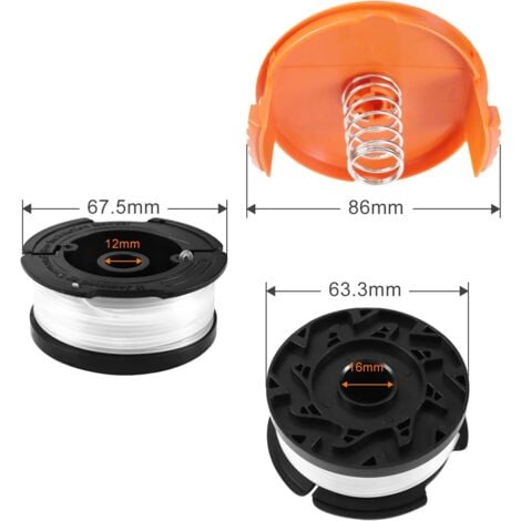 Trimmer Spool For Black & Decker Trimmers 8 Spools With 2 Covers And Springs .Pa_Max 22 23 String Trimmers
