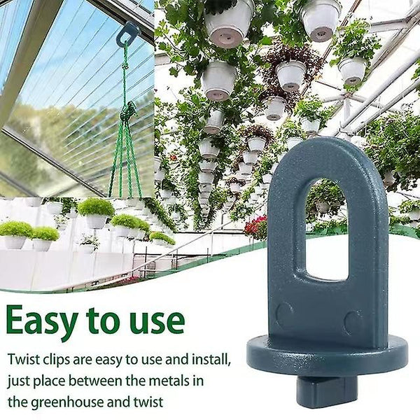 Greenhouse Clamps Set Of 50 Max Grey Xxl With Extra Strong Grip Eyelets Trellis Plant Holder Compatible Garden Accessories Greenhouses