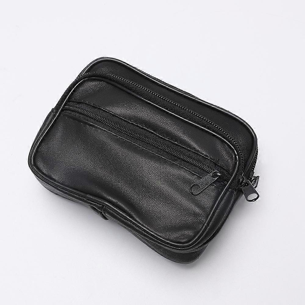 Genuine Leather Men's Waist Bag Pouch Belt Loop Card Holder Wallet With Rfid Blocking Waist Packs & Bags