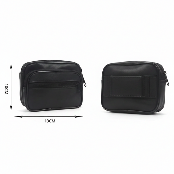 Genuine Leather Men's Waist Bag Pouch Belt Loop Card Holder Wallet With Rfid Blocking Waist Packs & Bags