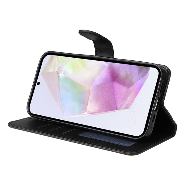 Compatible With Samsung A56 5G Wallet Case Pu Leather Cover Multiple Colors Black Max Cases Covers & Skins
