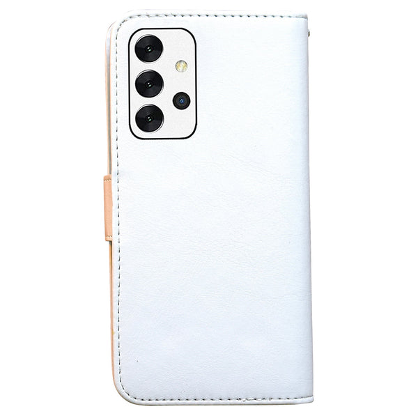 Compatible With Samsung Galaxy A32 5G Leather Case Protection White Max Cases Covers & Skins
