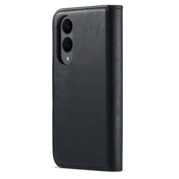 Magnetic Wallet For Compatible With Samsung Galaxy S25 Edge Black Case 2 In 1 Card Holder Cases Covers & Skins