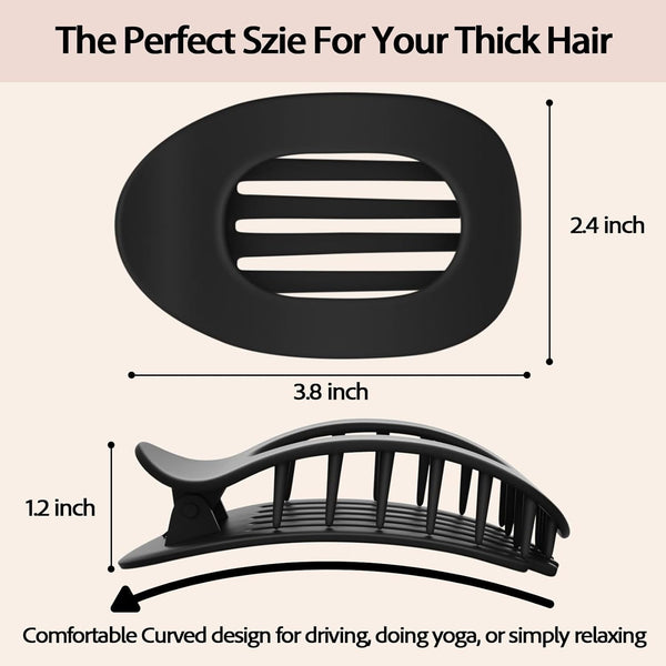 Hair Clips For Women 4 Pcs Matte Strong Thin And Thick Curved Design Accessories Hair Accessories