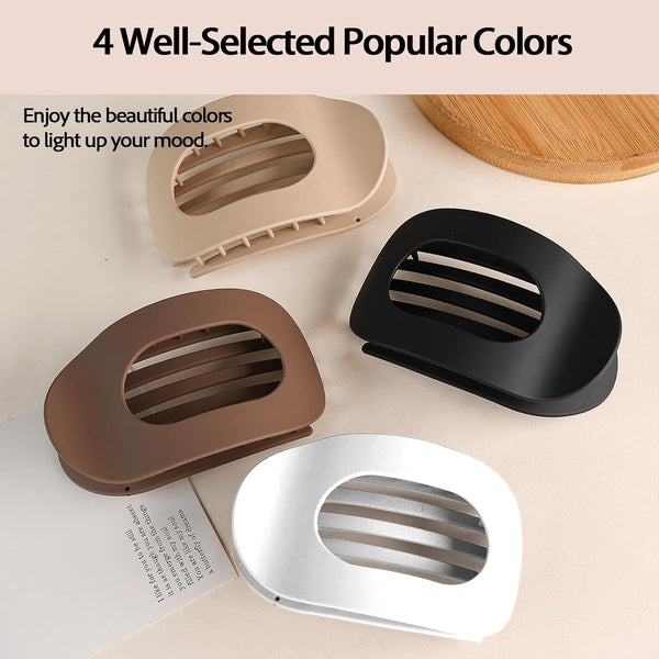 Hair Clips For Women 4 Pcs Matte Strong Thin And Thick Curved Design Accessories Hair Accessories