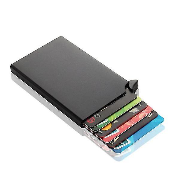 Men's Minimalist Slim Metal Rfid Blocking Card Holder Wallet Contactless Protector Wallets
