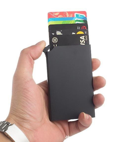 Men's Minimalist Slim Metal Rfid Blocking Card Holder Wallet Contactless Protector Wallets