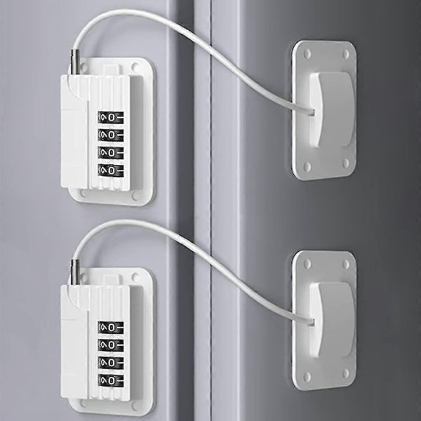 Refrigerator Safety Lock Self Adhesive Combination White Pack For Adults Compatible With Electric Mini Fridge Combination Padlocks