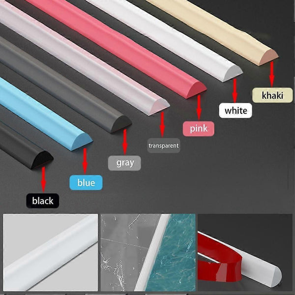 200Cm Bendable Gray Shower Water Barrier For Most Brands Other Shower & Bath Accessories